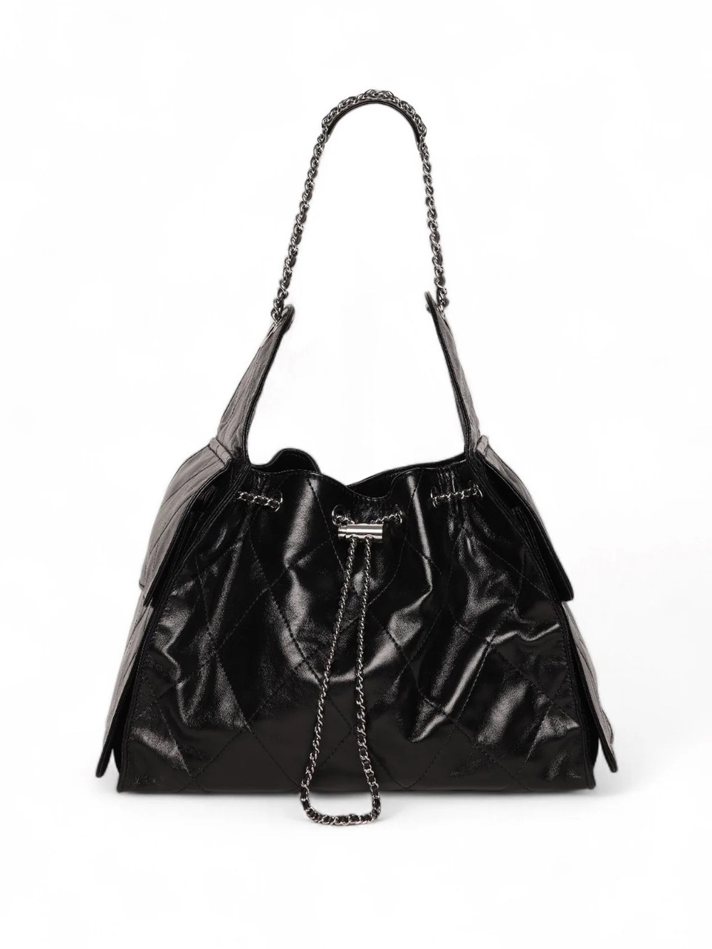 Walter Baker Valeria Quilted Leather Black Bucket Bag 🖤 Designer Inspired Puffy